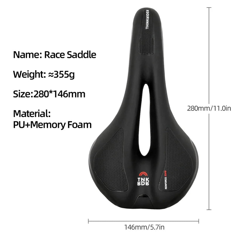 ThinkRider Bicycle Saddle MTB Mountain Road Bike Seat Hollow Comfortable Cycling Cushion Exercise Bike Saddle for Men and Women