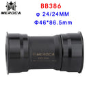 MEROCA BB386 Press Fit Bicycle Bottom Bracket Install Tool Steel Ceramic Bearing 24 30mm MTB Road Bike BB DUB For GXP Crankset