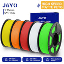 JAYO PETG 3D Filament 1.75MM High Speed PETG 3D Printer Filament 4Rolls High Flow Speedy Matte Effect 3D Printing Mateials