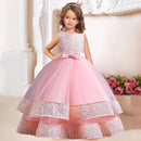 2024-14 years old lace teenagers girls wedding long girls dress elegant princess party grand formal ceremony carnival party ch