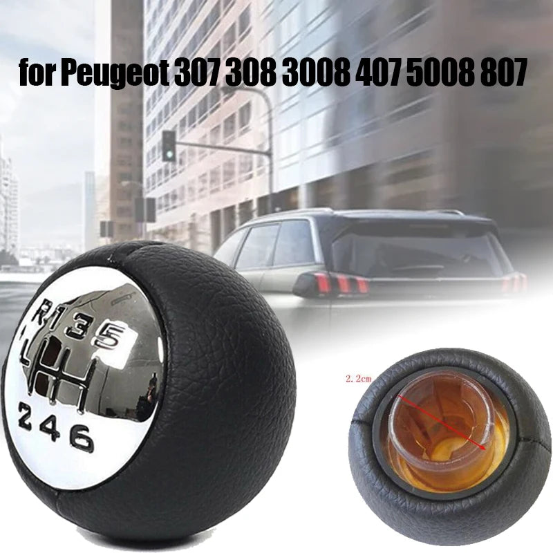 Car gear shift knob 5speeds 6 speeds suitable for Peugeot 307 308 3008 407 5008 807 Citroen C3 C4 C8