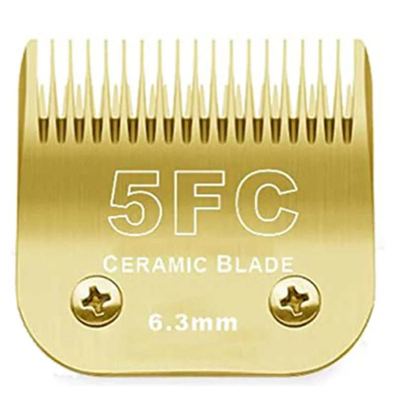 7FC/5FC/4FC/#10/#30/#40 Detachable Pet Dog Clipper Ceramic Blades Set Compatible with Andis,Oster A5,Wahl KM Series Clippers