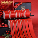 YAMA Red Ribbon 100yards/roll 25mm Satin Grosgrain Ribbon for Christmas Decoration Wedding Party Gift DIY