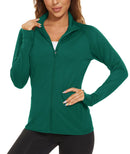 TACVASEN Full Zip UPF 50+ Sun Protection Summer Jackets Womens Long Sleeve Shirts Casual Jackets W/ Zipper Pockets Tops Outdoor