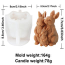 Multi Style Easter Rabbit Candle Silicone Moulds 3D Animal Crafts Resin Gypsum Soap Mold DIY Ice Block Baking Tool Home Gift