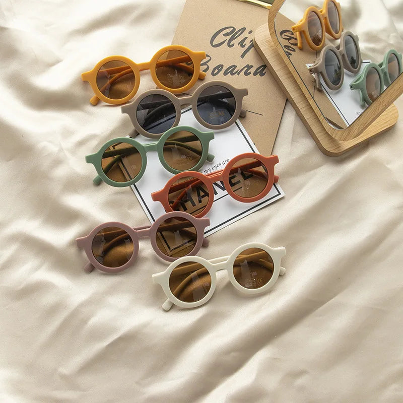 Children's glasses sunglasses matte macarone children's summer sunglasses