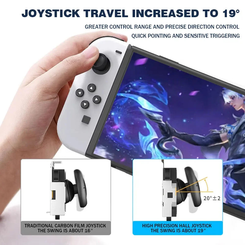 Hall Effect Joystick for Nintendo Switch/Lite/OLED Joycon Analog Thumb Stick No Drifting Hall Electromagnetic 3D Analog Stick
