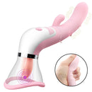 Heated Sucking Dildo Vibrator Oral Sex Tongue Vibrator Nipple Suction Cup Oral Licking Clit Vagina Stimulator Adult Sex Toy