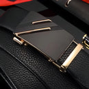 1pc Men's Belt Leather Belt Metal Automatic Buckle Brand Luxury Business Fashion Design Waist Belt for Men Strap Male Jeans Belt