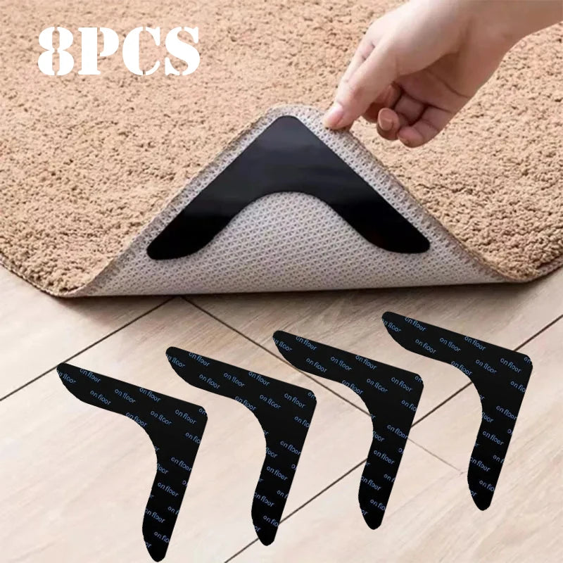 4/8pcs Strong Self Adhesive Fastener Dots Stickers Adhesive Hook Loop Tape For Bed Sheet Sofa Mat Carpet Anti Slip Mat Pads