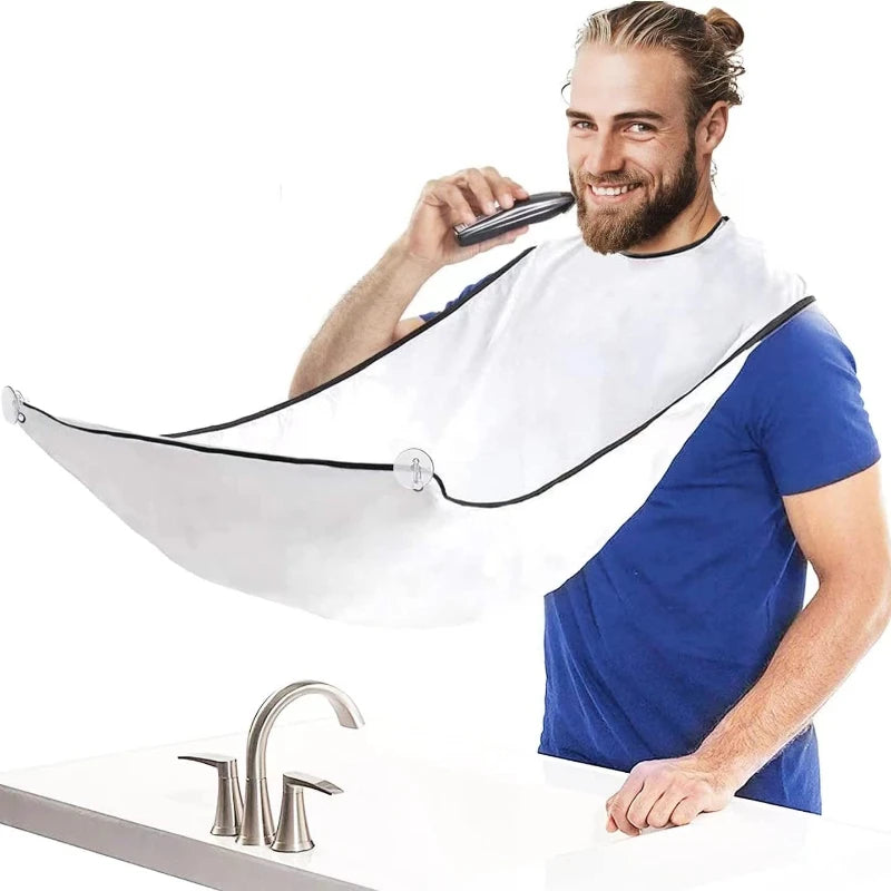 Shaving Apron Beard Catcher for Shaving and Trimming Haircut  Waterproof Non-Slip Beard Combing Cloth with 4 Suction Cups