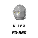 R-3PO Droids Building Blocks U-3PO Bricks Figures C-3PO Mini Figurines R-3PO Figure TC-4 Assembly Kids Toy