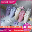 50Pcs Kawaii Bowknot 3D Cute Pink White Nail Art Decorations Nail Charms Accessories Manicure DIY Mini Bowknot Design Supplies