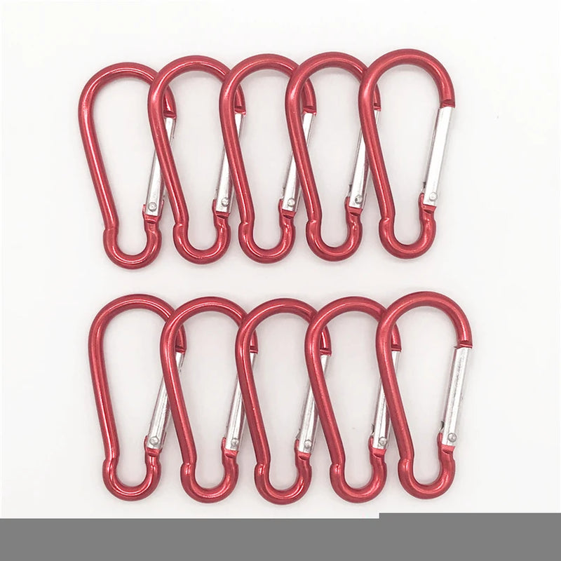 Color Carabiners， Aluminum Alloy Carabiner， Spring Snap Clip， Hooks Keychain Climbing Carabiner for Keys ，Camping Tools