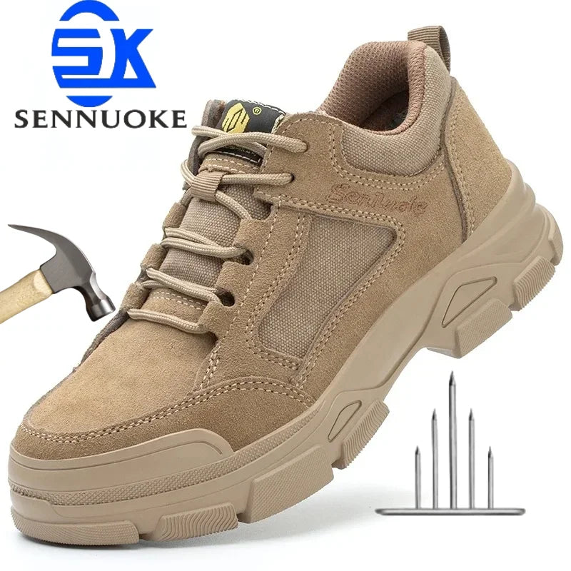 Safety Shoes Men for Work Lightweight Sport Sneakers Steel Toes  Safety Tennis Protection for the Feet Original