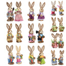 2PCS Straw Rabbit 2025 Easter Bunny Ornament Party Decorations Holiday Home Garden Wedding Decor Crafts Photo Props 25/35cm