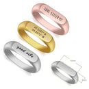 Customize Ring Personalized Stainless Steel Ring Coordinate Jewelry Engraved Anniversary Valentine's Day Gifts For Man and Women