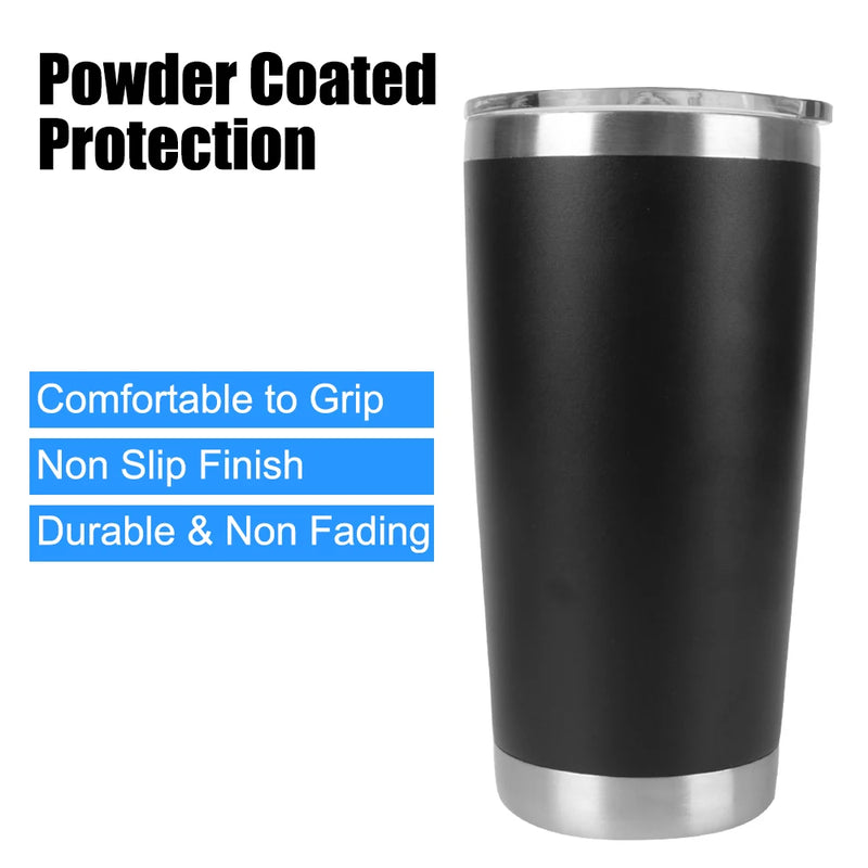 Water Bottle Thermal Mug Drinkware Beer Cups Insulated Leakproof 20oz With Lids Stainless Steel With Lids Vacuum