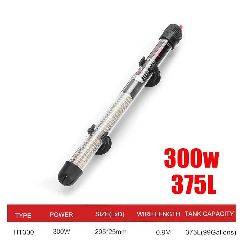 110v-220v EU US Adjustable Temperature Thermostat Heater Rod Submersible Aquarium Fish Tank Water Heat 25W/50W/100W/200W/300W