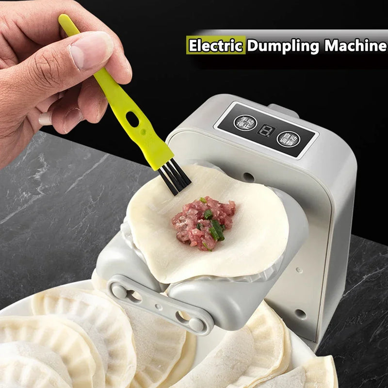 Automatic Electric Dumpling Machine, Homemade, Dumpling Machine, Kitchen Automatic Rapid Prototyping Mold with A Spoon and Brush