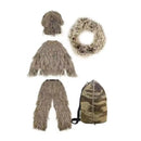 Hunting Ghillie Suit Bird Watching Ghillie Suit 5-piece Ghillie Suit Set for Youth Adults Woodland Camouflage Hunting Apparel