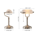 Green glass banker lamp table lamp with Chian switch E27/E26 Desk Lamp