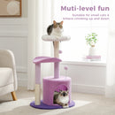 Flower Cat Tree for Indoor Cats, Small Cat Tower with Sisal Scratching Post, Soft Condo, Plush Perches, Fluffy Balls, Cat Toys