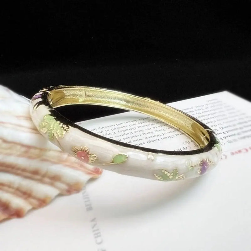 Beijing Cloisonne Bracelet Enamel Bracelet Fine Small Flower Ethnic Style Jewelry Handmade Scenic Spot Hot Girl Retro