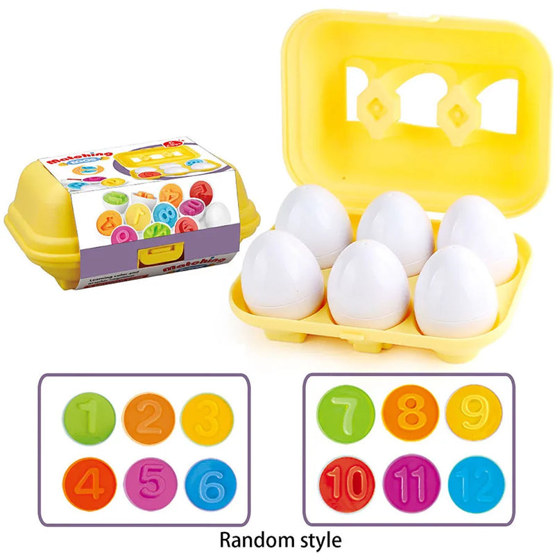 Montessori Eggs 3D Puzzle Learning Education Math Toys Kids Shape Match Smart Game for Children Educational Easter Gifts for Kid