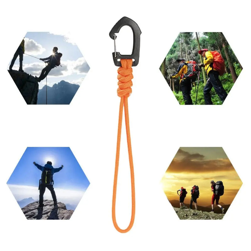 1Pcs 7-core Umbrella Rope Lanyard Keychain Flashlight Small Tool Braid Rope Key Ring Multifunction Outdoor Camping Sports Access