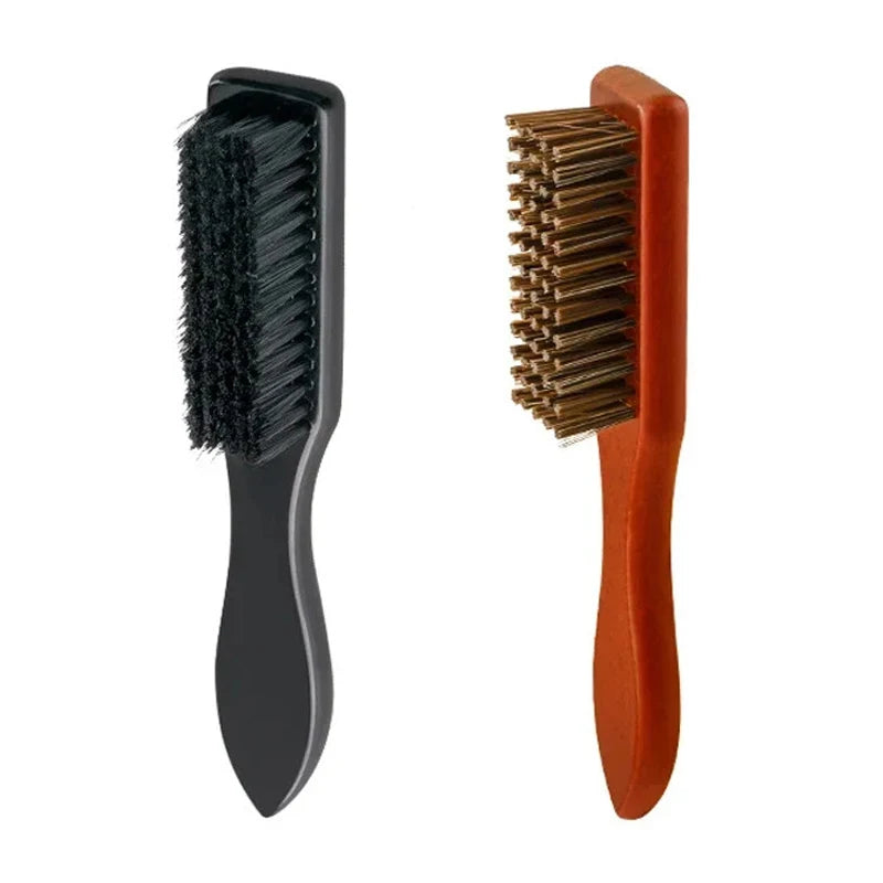 Men Beard Brush Wood Handle Boar Bristle Moustache Cleaning Brush Hairdressing Anti Static Barber Hair Styling Comb Shaving Tool