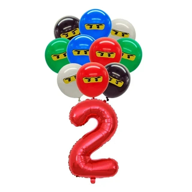Ninja Them Birthday Party Decorations Kids Disposable Tableware Popcorn Paper Plates Balloons Cup For Boys Baby Shower Supplies