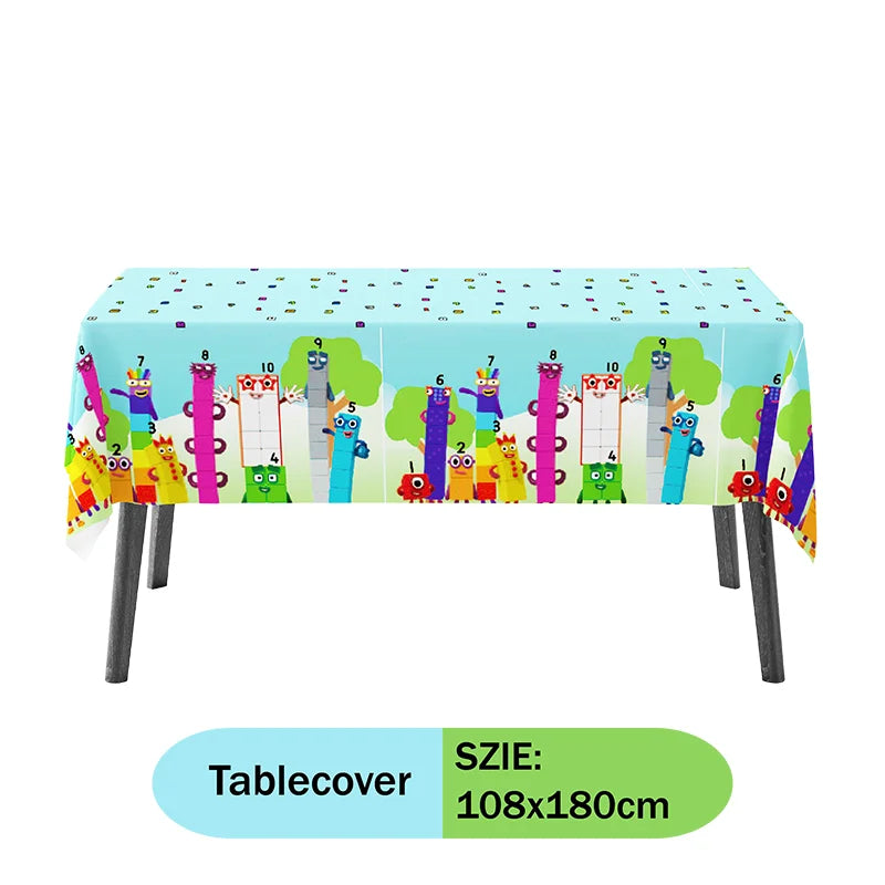 Disney number building blocks cartoon animation table decoration father's day graduacion party stickers decoration anniversaire