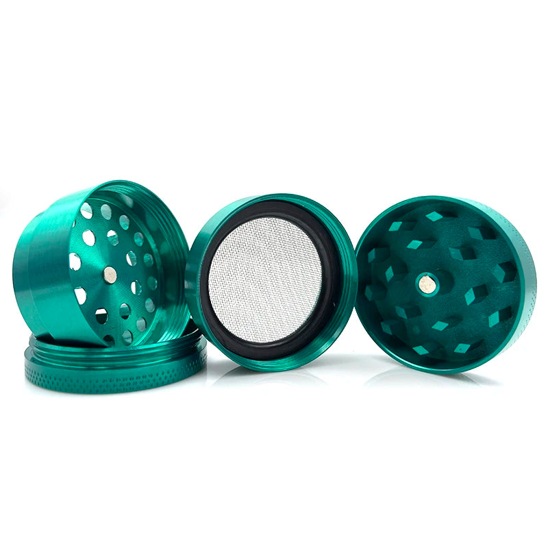 Small Grinder with 4 Parts 40mm Mini Zinc Alloy Mill Handle Herb Mills Tobacco Grinder Flat Pattern for Smoking Tools