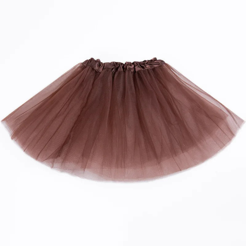 Tutu Princess Dress Mesh 2-8 Year Old Children's Halfbody Halloween Ballet Dance Performance Short Skirt Christmas Dress Girl