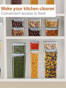 Kitchen food Storage Container with Lid Airtight Set of 24 Set 48 Pcs (24 Containers, 24 Lids), 0.8 L/0.32L/0.24L  BPA Free