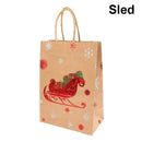 Christmas Kraft Paper Gift Bag Cartoon Santa Claus Snowman Candy Bags Packaging Pouches Party Home Decoration Supplies Wholesale