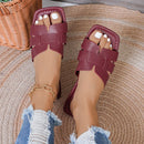 Women's casual flat sandals, comfortable open heel women's shoes, bathroom slippers, beach shoes, couple's shoes