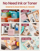 3 Rolls Phomemo White Sticker Paper Thermal Label for T02 M02L Portabal Mini Printer Keep for 10 Years Sticky Paper 50mm/53mm