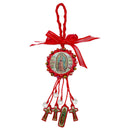 1Pc Wooden Cross Pendant Easter Gift Catholic Wooden Virgin Mary / Saint Jude Protection Blessing Charm Car Hanging Charm for Me