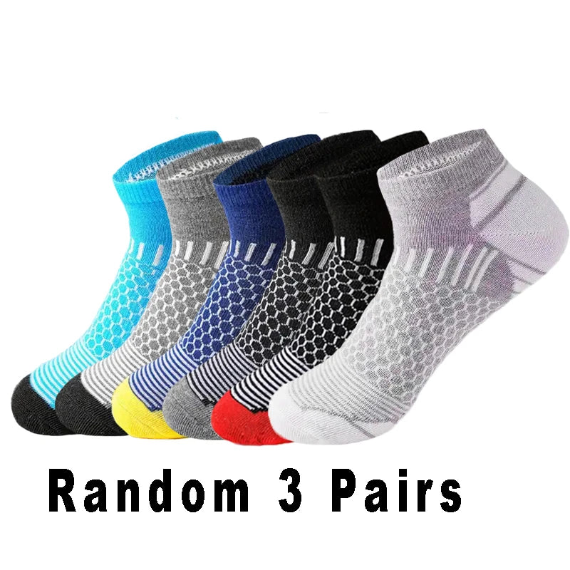 Men's Cushioned Low Cut Athletic Ankle Socks For Running Hiking Cycling Spring And Summer Autumn Sports Casual Sokken Men Gifts
