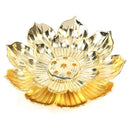 1PC Gold Incense Burner Stick Holder Buddhism Lotus Line Incense plate Base Temples