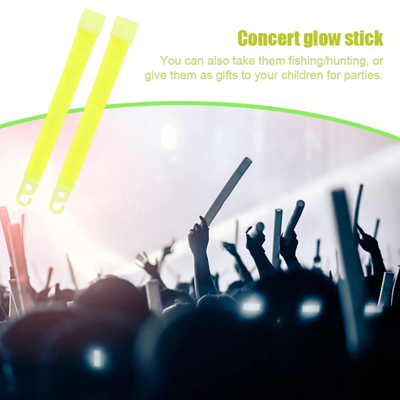 Military Glow Light Sticks Waterproof Concert Party Light Stick with Hook Camping Hiking Walking SOS Gear Survival Kits