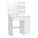 VASAGLE Dressing Table with Large Rectangular Mirror, Vanity Table with 2 Drawers and 3 Open Compartments, Vanity Table, Modern
