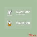 20pcs Have A Nice Day Stickers Carton Thank You Sealing Labels For Small Business Handmade Bakery Store Persnozlized Stickers