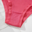 100% cotton women's underwear elastic panty antibacterial thong mid waist briefs M-2XL