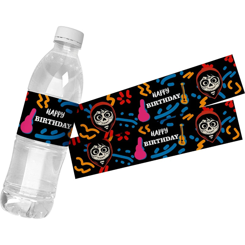 Coco Theme Paper Cup Bag Plate Tablecloth Straw Blowout Balloon Banner Cake Topper Card Show Party Decoration Supply Favor Gift