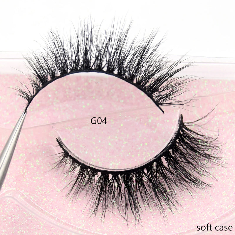 Visofree Half Mink Lashes Make Up False Eyelashes Hand Up Natural Long Mink Lashes Cruelty Free Crisscross Mink Fake Eyelashes