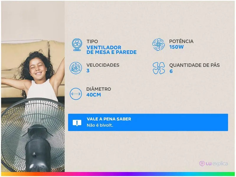 Table Fan Britannia Maxx Force BVT400 40cm - 220V