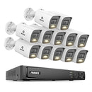 ANNKE 8CH 4K Ultra HD POE Network Video Security System 8MP H.265+ IP Camera Support Two Way Audio human & Vehicle Detection 4MM